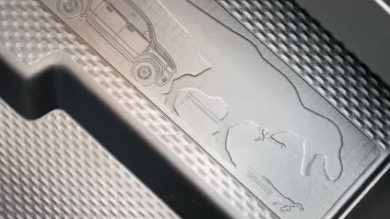 RAM easter egg showing size difference of truck Trex and raptor