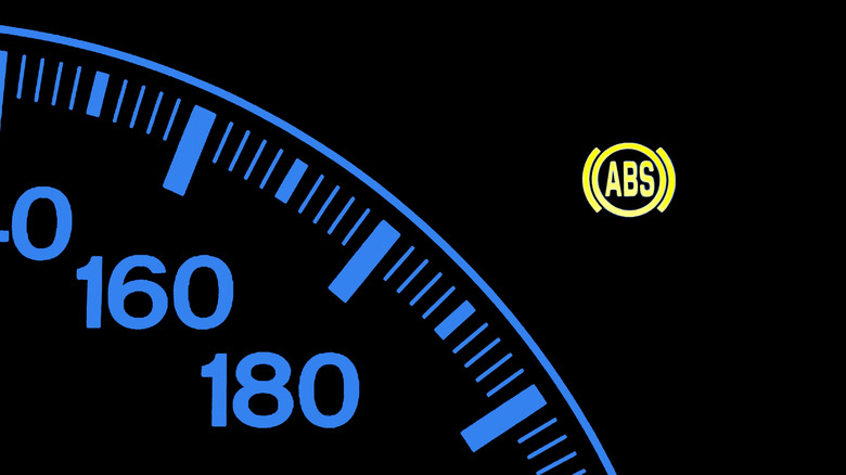 Yellow ABS Warning light flashing on dashboard