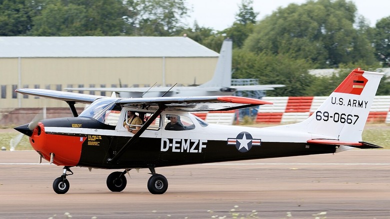 T-41 mescalero on runway in front of hangar