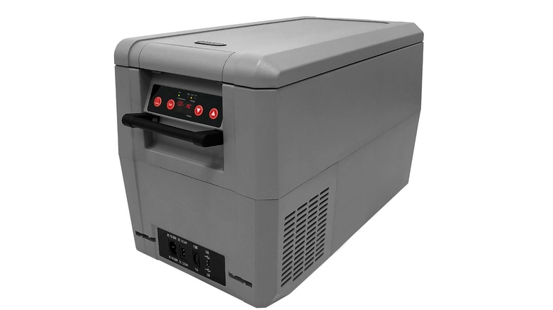Whynter FMC-350XP Refrigerator being outside camper