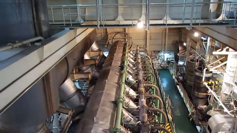 A high-up image of the RTA96-C ship engine