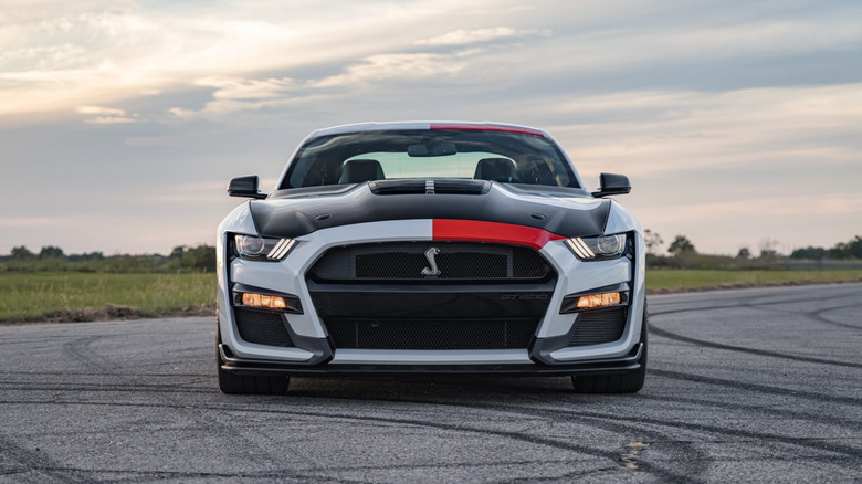 The Hennessey Venom 1200 Mustang GT500 from the front.