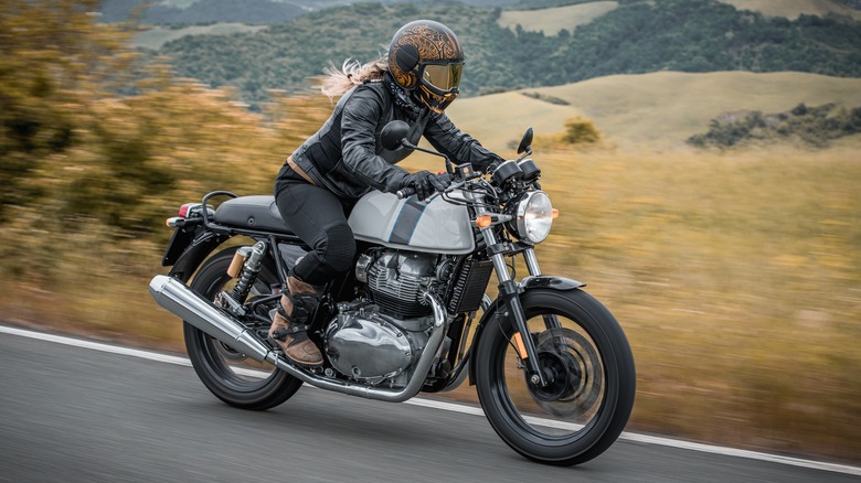 person riding motorcycle