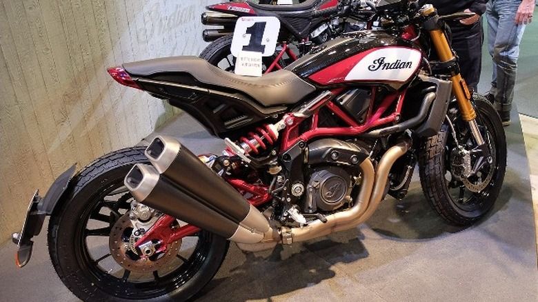 Indian FTR 1200 dealer parked