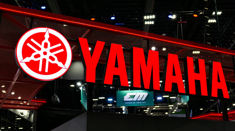 Yamaha automotive logo at road show