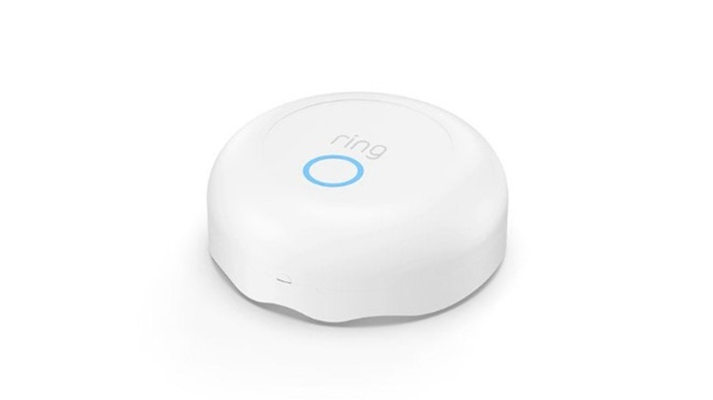White sensor device with Ring's logo