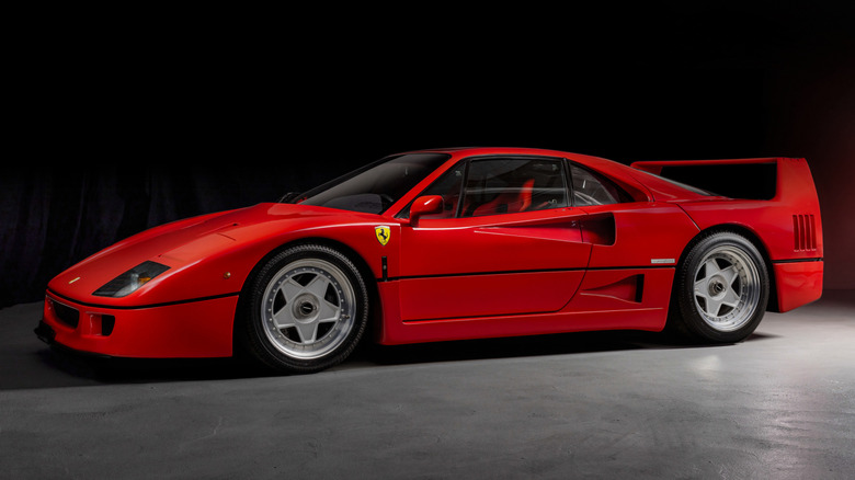 1989 Ferrari F40 in a dark studio
