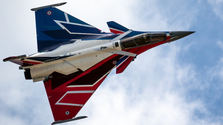 Dassault Rafale jet aircraft in flight