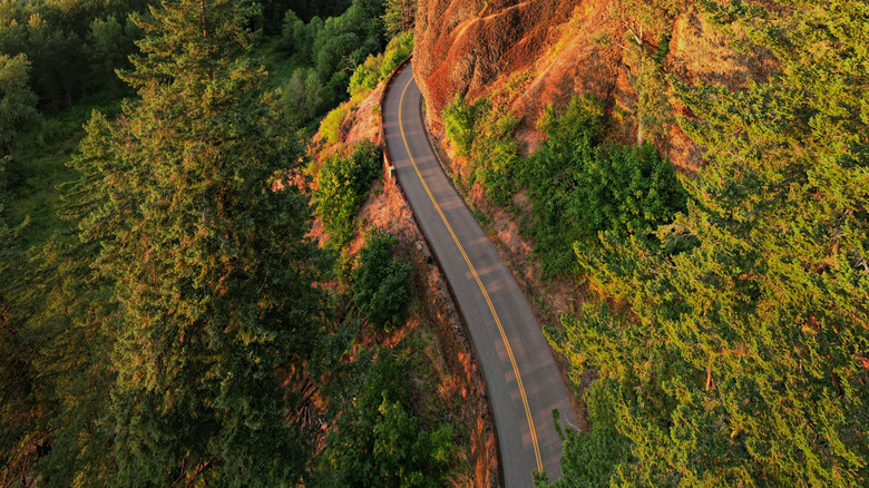 Columbia River Highway scenic aerial view