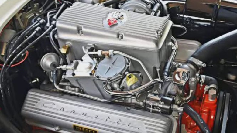 Side view of the Z06 L84 Big Tank engine.