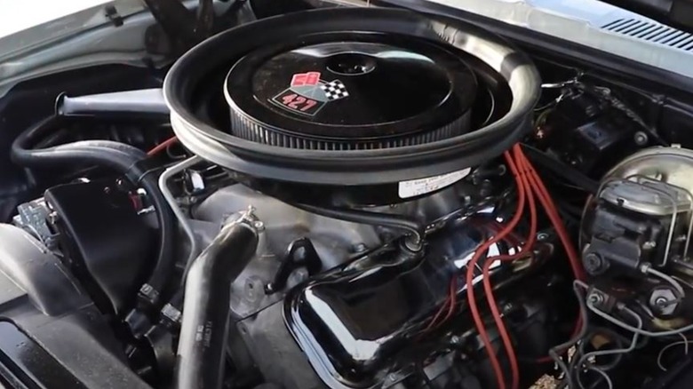A ZL1 Camaro engine bay showing the ZL1 power plant.