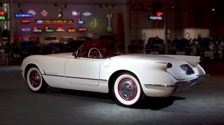 1955 Chevrolet Corvette in a museum