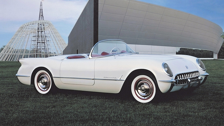 1953 Chevrolet Corvette parked on a lawn