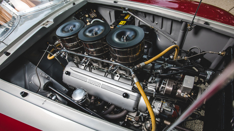 2.0-liter Ferrari Colombo V12 in a Ferrari 166 MM engine bay