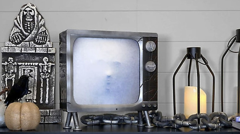 Haunted television Halloween decoration