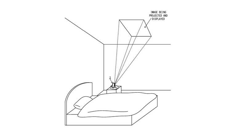 Patent image of Nintendo's projecting sleep tracker