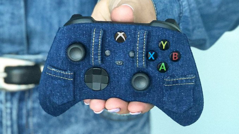 all-denim Xbox controller