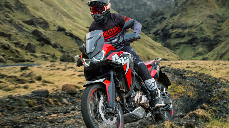 Honda Africa Twin motorcycle off-roading