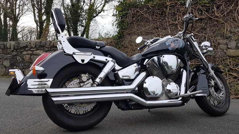 Honda VTX 1300R parked driveway