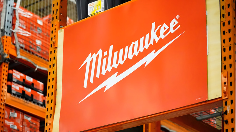 milwaukee logo in hardware store