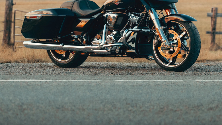 front side view of the 2024 Harley-Davidson Street Glide Special parked beside a road