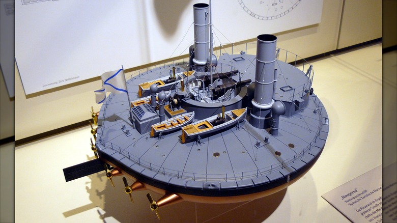 Scale model of the Novgorod on display