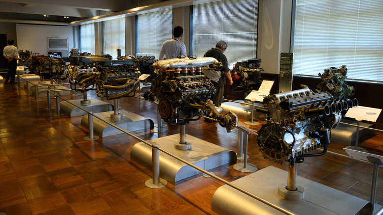 engines on display