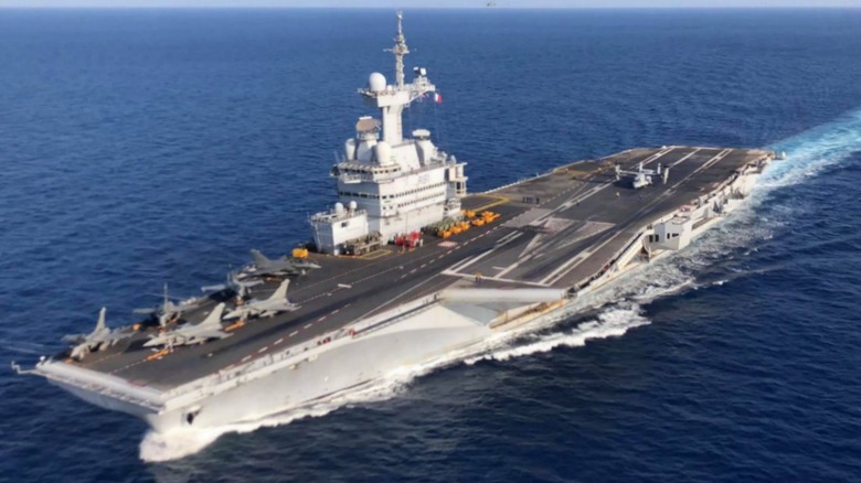 The Charles de Gaulle underway at sea