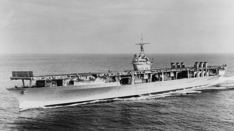 USS Ranger at sea in the 1930s