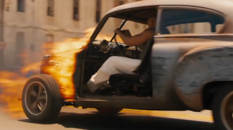 The Fleetline Fast and Furious on fire