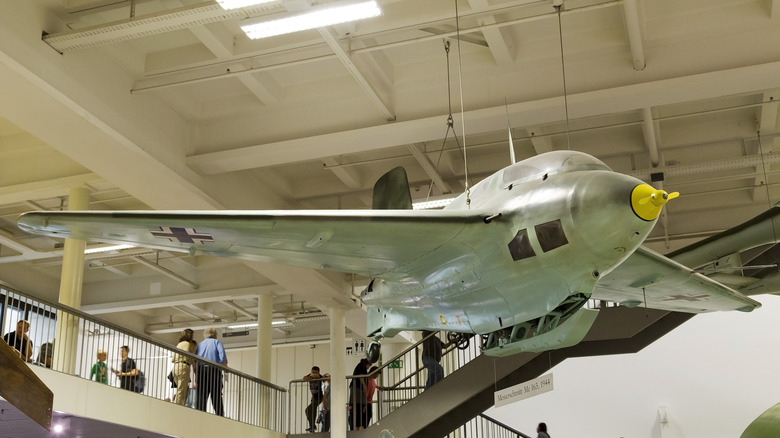 Me 163 Komet hanging in museum