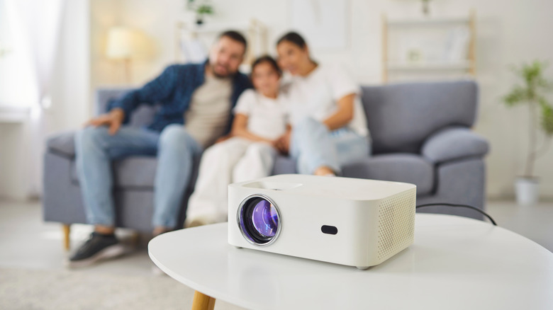 home projector on a clean surface