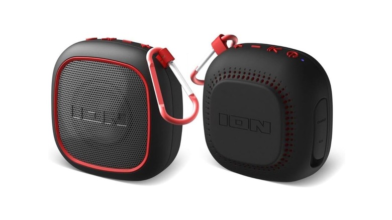 A pair of Ion Audio Magnet Rocker speakers on display