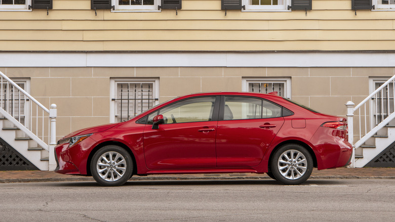 Side view of 2020 Corolla LE