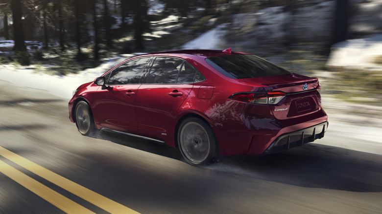 2025 Toyota Corolla Hybrid in mountains