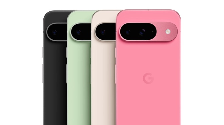 Different color options for the Google Pixel 9