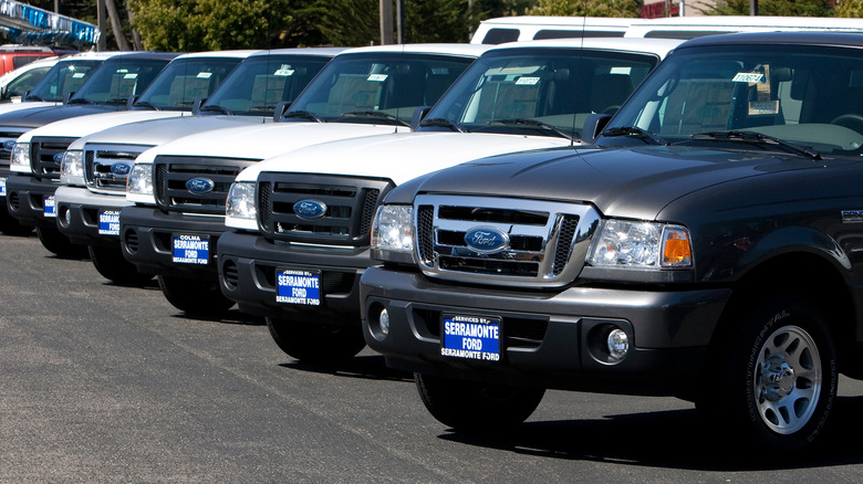 ford ranger trucks in parking lot