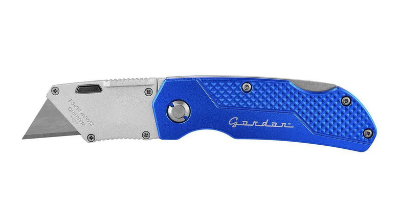 The Gordon Folding Lock-Back Utility Knife in blue