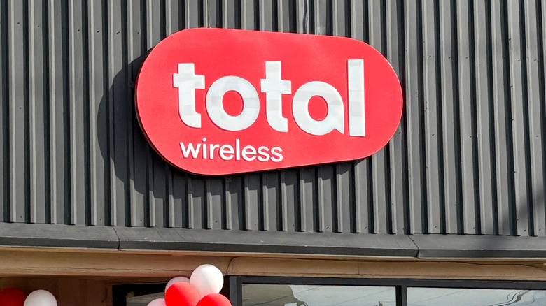 Total Wireless logo on a wall