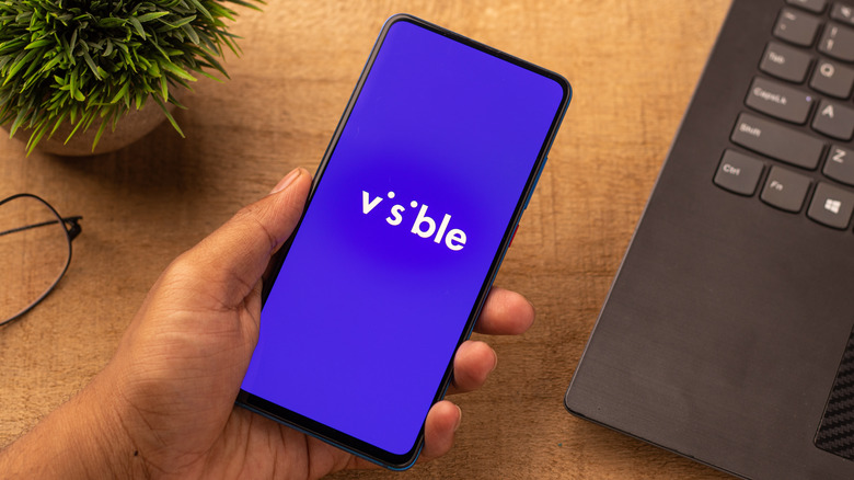 Visible phone carrier logo displayed on a phone screen