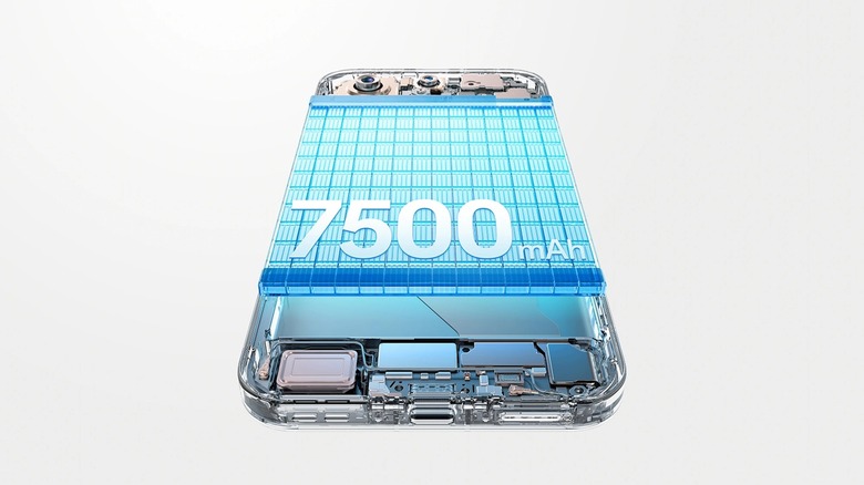 Oppo Find X9 Pro phone translucent view with mAh indicator