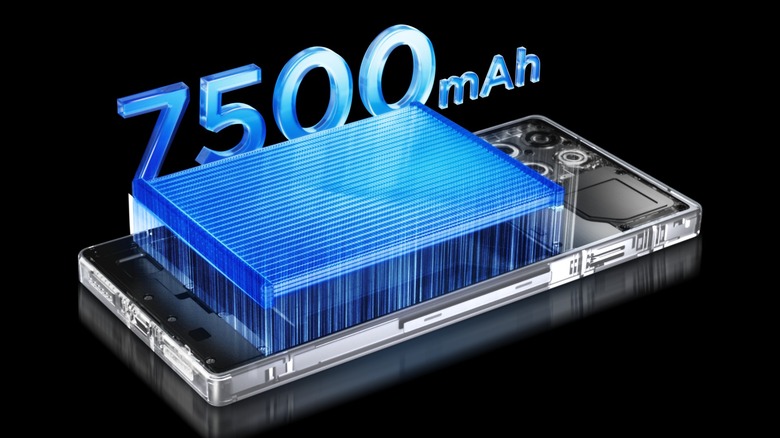 RedMagic 11 Pro phone side view with blue mAh indicator