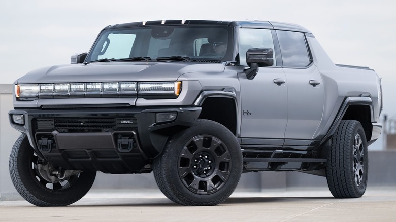 A gray color 2026 GMC Hummer EV Pickup