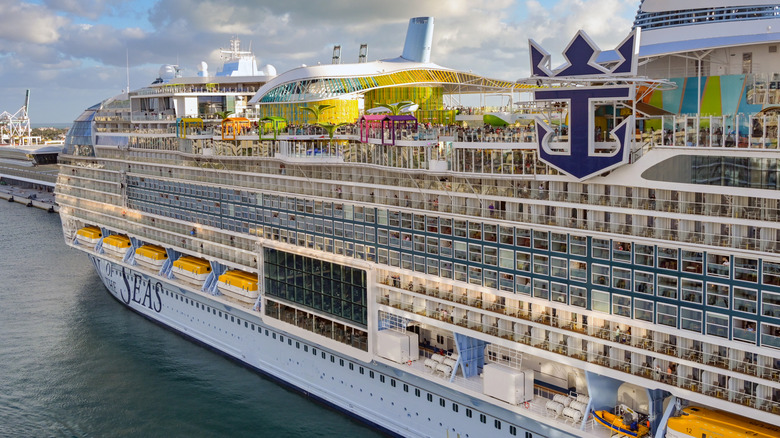Side view of Royal Caribbean cruise ship.