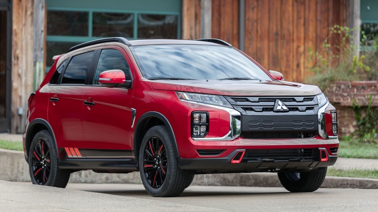 a red 2022 Mitsubishi Outlander Sport