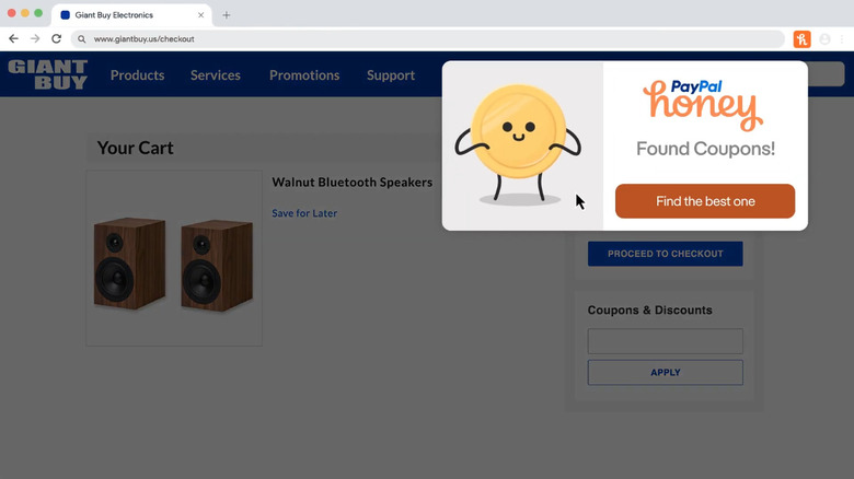 Demonstration of honey in browser