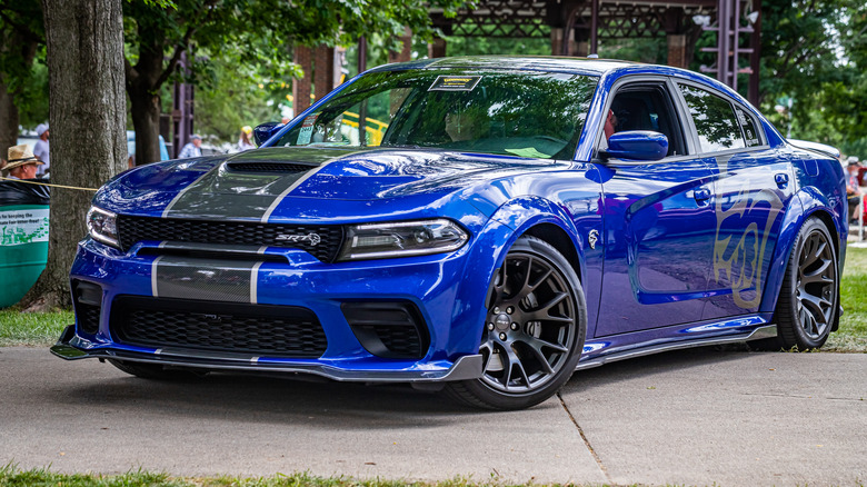 blue Dodge Charger