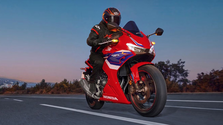 Honda CBR500R on the road