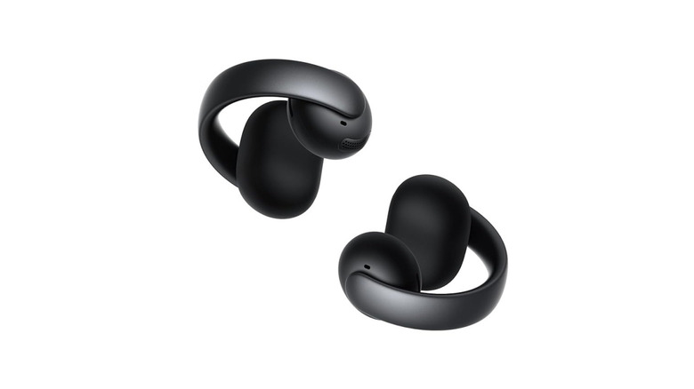 Soundcore earbuds on white background