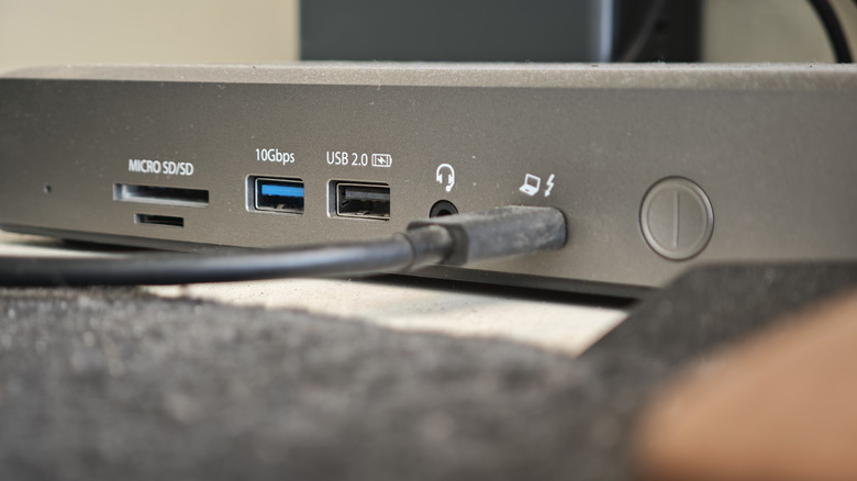 A USB hub with multiple ports